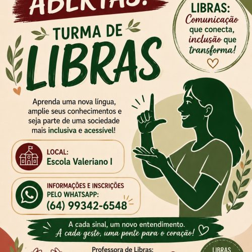 Inscrições Abertas para a Turma de Libras!